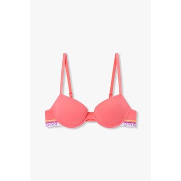 EMPORIO ARMANI 여성 스트라이프 로고 밴딩 푸쉬업 브라(0825185523)