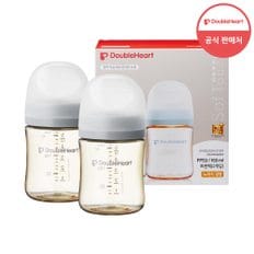 모유실감 3세대 PPSU 새벽그레이 160ml 트윈팩 (노꼭지)