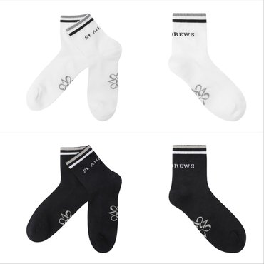 세인트앤드류스 SS 남성 로고 자카드 베이직 중목양말(811E1SC001)