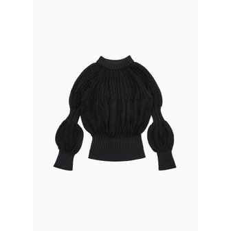 샵아모멘토 CFCL 24FW fluted mohair top, black