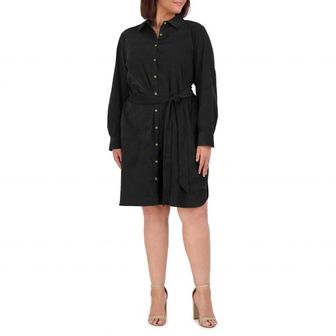 이스퀘어 3820246 Foxcroft Rocca Long Sleeve Corduroy Shirtdress