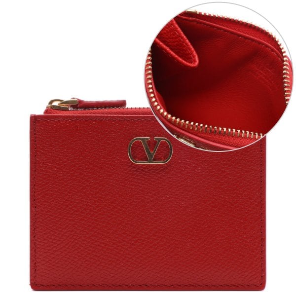 [부산점] 26SS 여성 브이로고 시그니처 지퍼 카드지갑 (8W2P0AK9 SNP JU5 26S)