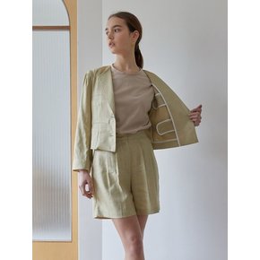 VIS LINEN JACKET LEMON