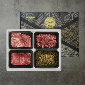 산양삼 한우 선물세트 정육 2호 [등심 200g+ 불고기 200G + 국거리 200g 산양삼 15g]