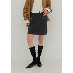 나인 CHLOEE WOOL SETUP KNIT SKIRT SK4953SG