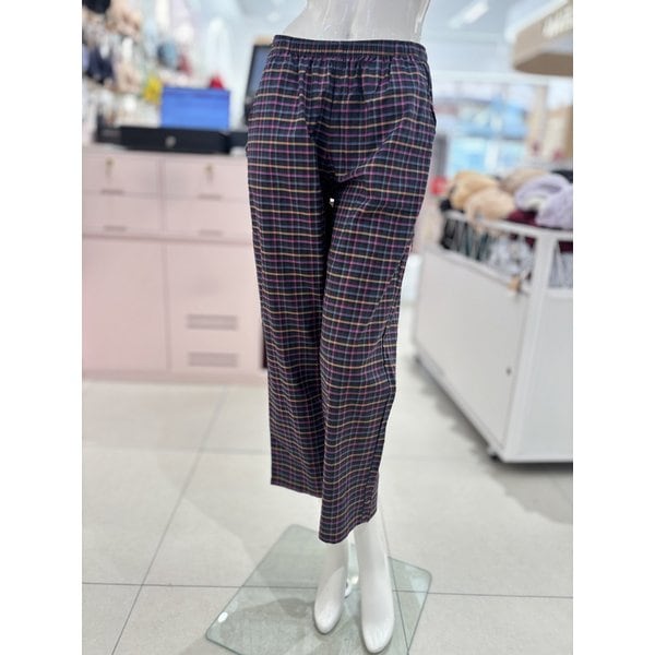 [여주점] 와코루 선염면 체크 심플 여성 홈웨어 잠옷 실내복 바지[WMP215WP]