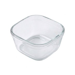 일제 파이렉스 내열유리 뚜껑찬통 저장용기-정사각/미니/220ml/블루/유리밀폐/찬통