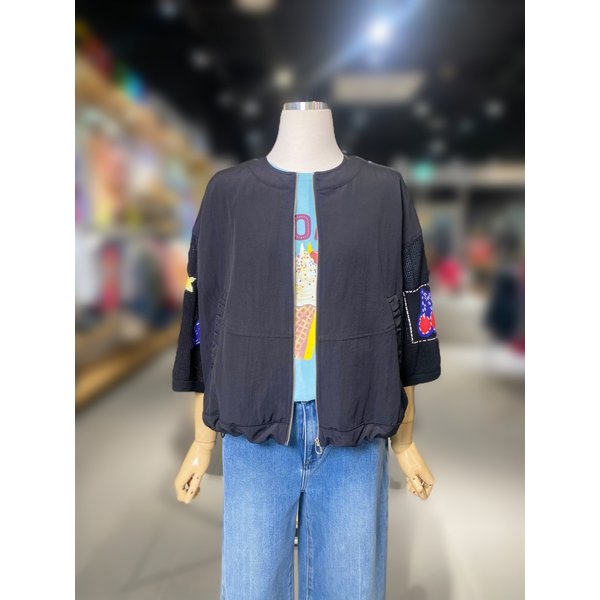 [여주점] 메쉬 블록 스트링 집업 점퍼 (BAJPA6631)