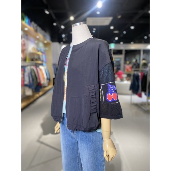 [여주점] 메쉬 블록 스트링 집업 점퍼 (BAJPA6631)