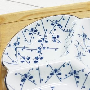 푸른꽃 3칸 찬기 소 세칸찬기 반찬기 찬통 반찬접시 나눔접시 반찬그릇 접시 그릇