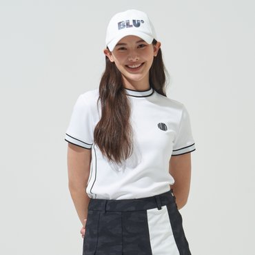 BLUDOT 라인 포인트 티셔츠_WH