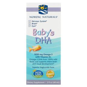 [해외직구] Nordic Naturals 노르딕내추럴 베이비 DHA 비타민 D3 1050mg 60ml 2팩