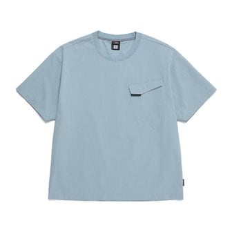 내셔널지오그래픽 [여주점] N252MTS320 어반 시티 우븐 세미오버핏 티셔츠 STEEL BLUE