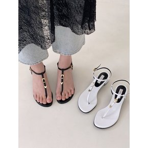 belt point flip-flop sandal black