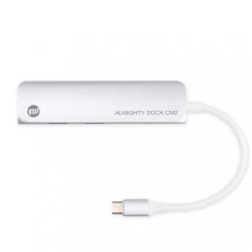 TUNEWEAR ALMIGHTY DOCK CM2 멀티 USB-C 허브 USB-A HDMI PD 대응 실버 TUN-OT-000035