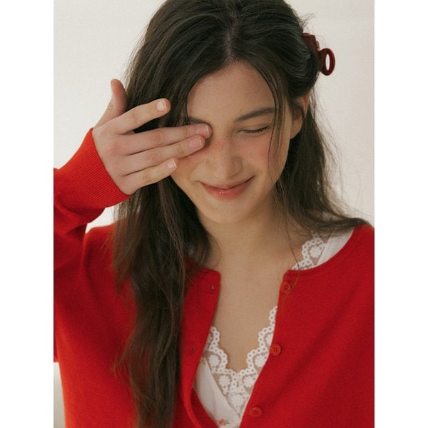 unfold knit cardigan 310 (red)