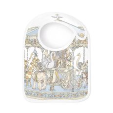 Satin bib - Carousel Blue