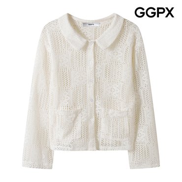 GGPX 투 포켓 자가드 펀칭 가디건 (GP7KG018F)
