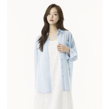 플라스틱아일랜드 투웨이 루즈핏 셔츠 블라우스 (PR2WB531)