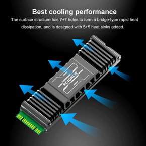 ACIDALIE M.2 SSD 방열판 2280  PS5  PC 게임 콘솔 용 (골드)