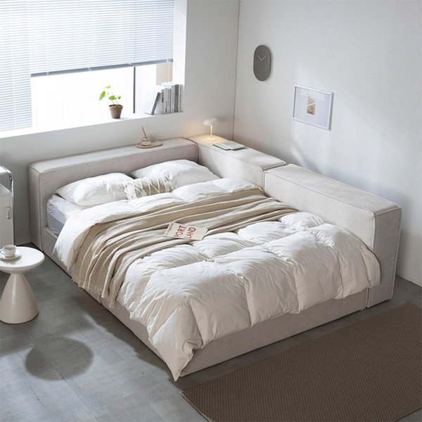 패브릭 저상형 통판 평상형 한쪽가드 침대 라지킹LK (매트제외) TR5290 (수도권무배)