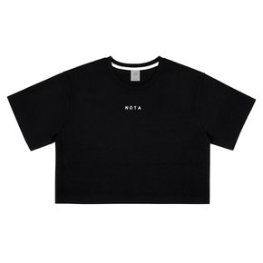 LOGO BASIC CROP T-SHIRT BLACK