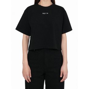 LOGO BASIC CROP T-SHIRT BLACK