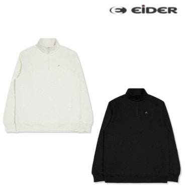 아이더 출고가 89,000원 DUU22245 남여공용  세미 오버 커플 하프집 맨투맨 티셔츠