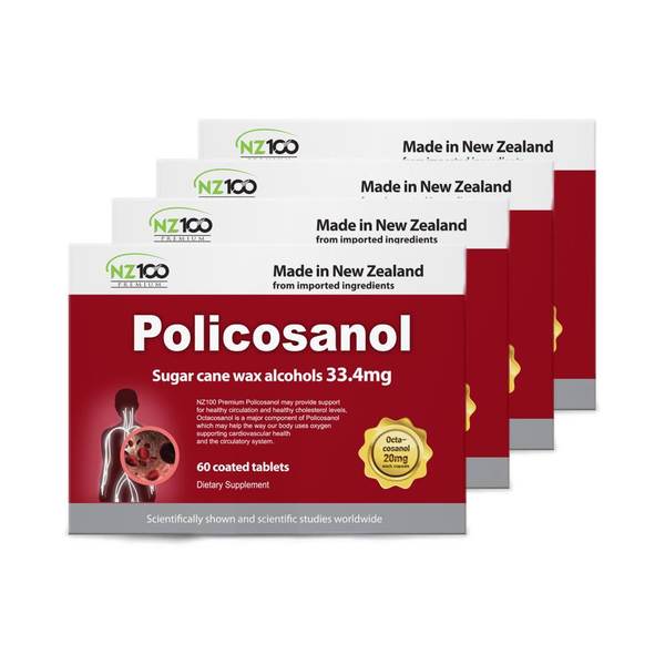 뉴질랜드 NZ100 Policosanol 폴리코사놀 33.4mg 60정 4개