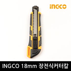 INGCO 18mm 장전식 커터칼 잉꼬 공업용 산업용 나이프