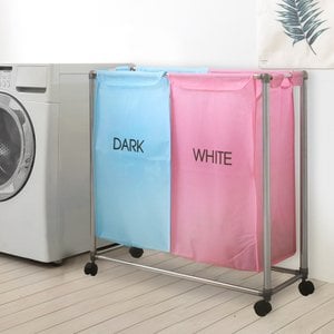 보노하우스 분리보관함 핑크블루2P 세탁/빨래통/세탁선반