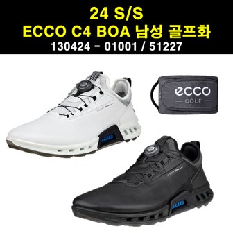 에코 [ECCO 정품] 24S/S ECCO C4 BOA 130424-01007/51227 (화이트/블랙) + 신 주머니 증정