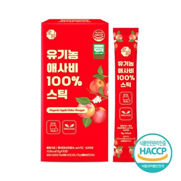 로팜 유기농 애사비100 스틱 15포 1박스