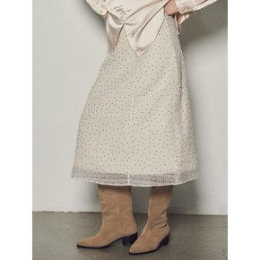 Dot See-through Layered Skirts_CTS609(Cream)