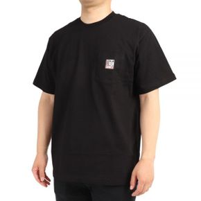 오베이 맨즈 포인트 포켓 반소매 티셔츠 131080287BLK22U - 블랙