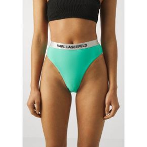 4209534 KARL LAGERFELD LOGO HIGH WAIST BOTTOMS - Bikini bottoms florida keys green