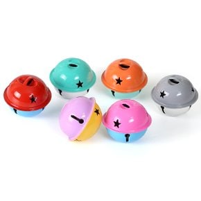 40mm 투톤 컬러방울(딸랑이) [3190] / 칼라 메탈 금색 은색 고양이 방울