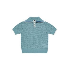 코닥반팔라운드티 NQC K3222LTS52MNT 스테레오 썸머 카라 크롭니트 우먼 MINT GREEN