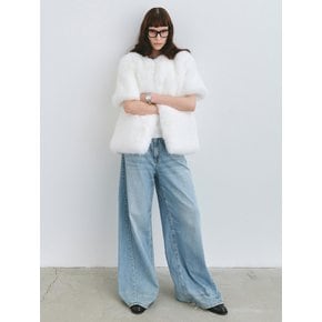 KIKO FAUX FUR JACKET WHITE