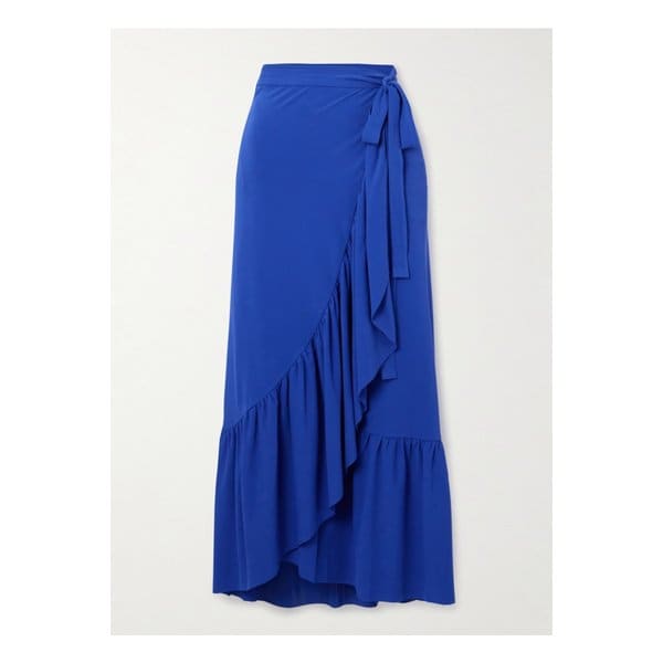 에레스 레 에센셜 줄리아 러플 스트레치 크레이프 파레오 인디고 블루 1647597334117646