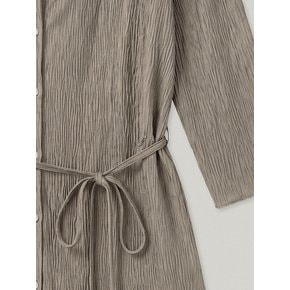 GRACENE PLEATS CARDIGAN SET (TAUPE)