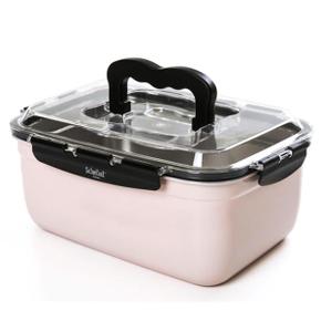 쉐라프 프리미오 칼라 찬통 핸지 핸들 직사각 핑크 3호 3700ml