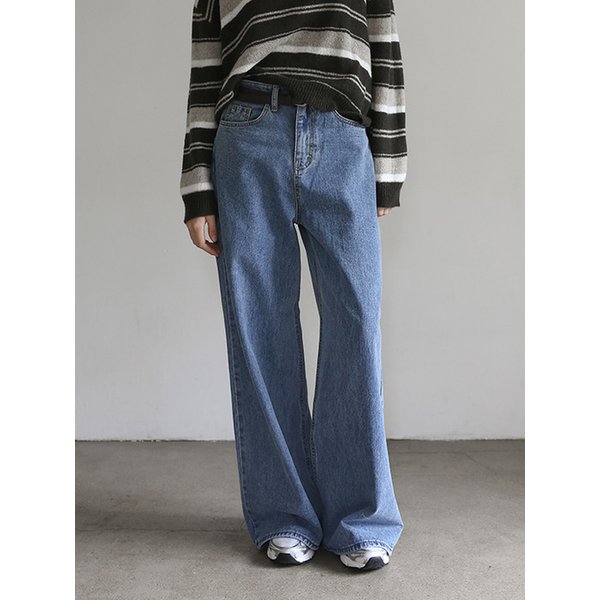 [리퍼브]Bridge wide Jeans_BLUE