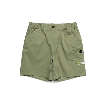 내셔널지오그래픽키즈 N212KHP920 밴딩 카고 4부  반바지 LICHEN KHAKI