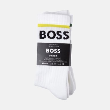 BOSS [30프로 할인][SP24] 로고 디테일 양말 3켤레 세트 내추럴(50469371107)