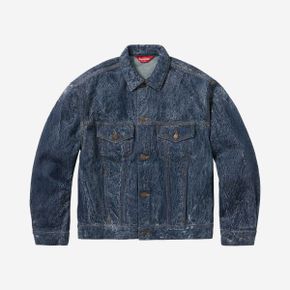 슈프림 크랙클 데님 트러커 자켓 블루 - 23FW Supreme Crackle Denim Trucker Jacket Blue - 23F