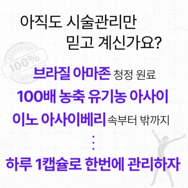 100배농축 아사이베리 180캡슐 3병 동결건조 분말 원액