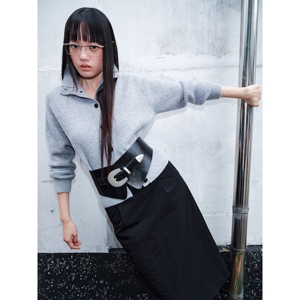 Padded Round Skirt  Black (KE5Y27M015)