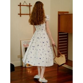 Cest_Butterfly puff sleeve dress