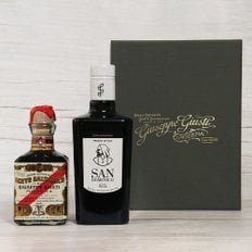 [1/16일  순차출고] 주세페주스티 5메달 큐빅 발사믹 식초 250ml + 산도메니코 엑스트라버진 올리브오일 500ml